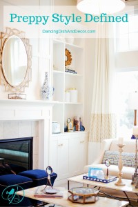 Preppy Style Living Room DancingDishAndDecor.com