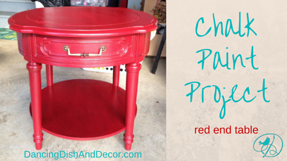 Red End Table DancingDishAndDecor.com