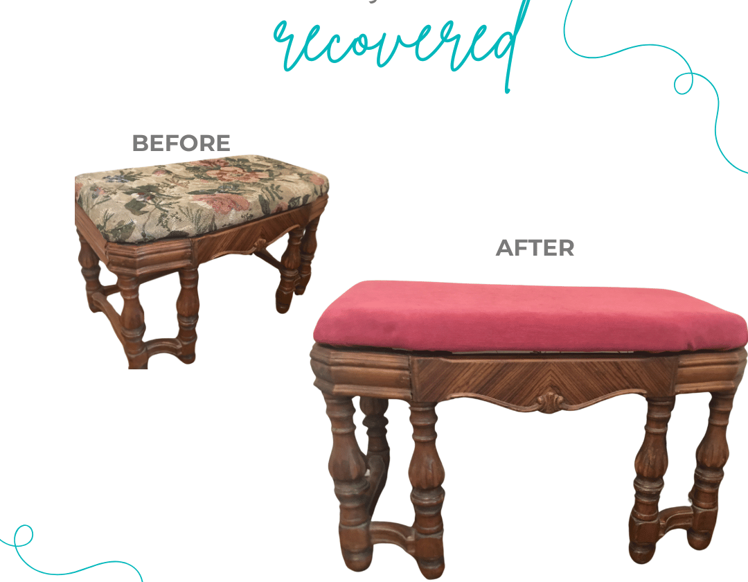 Vanity bench recovered