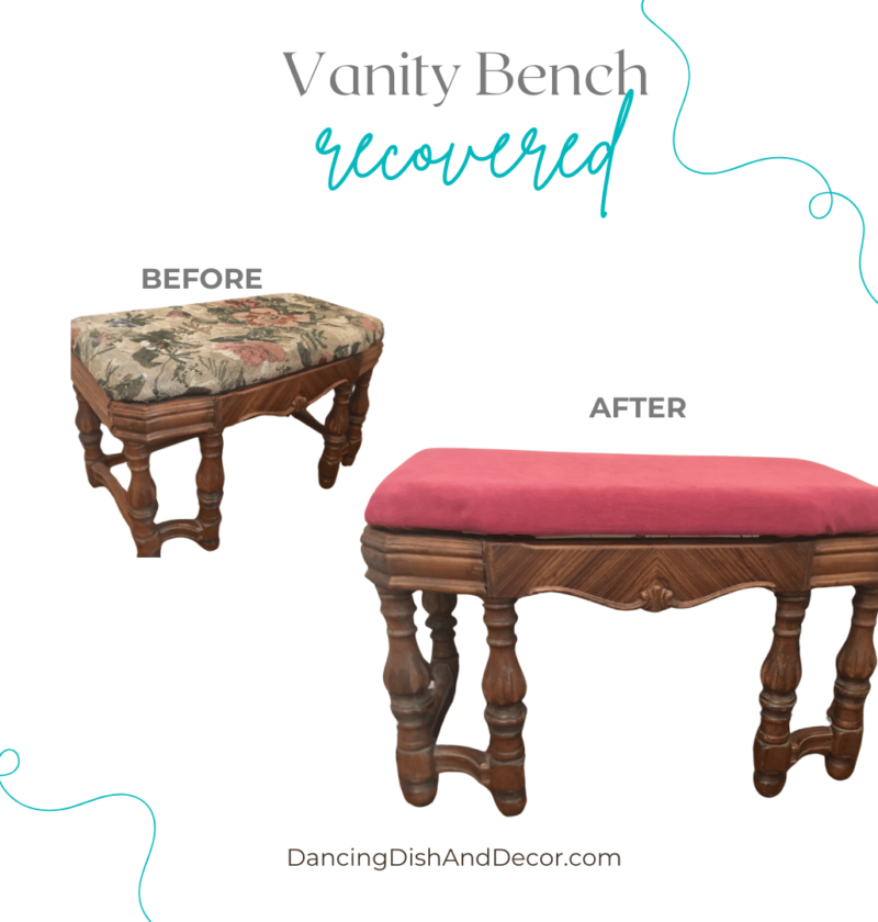 Vanity bench recovered